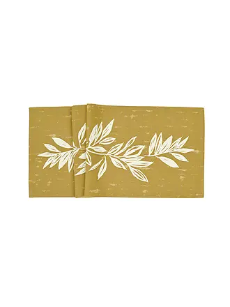 SANDER | Tischläufer BIG LEAVES 50x140cm Honey | 